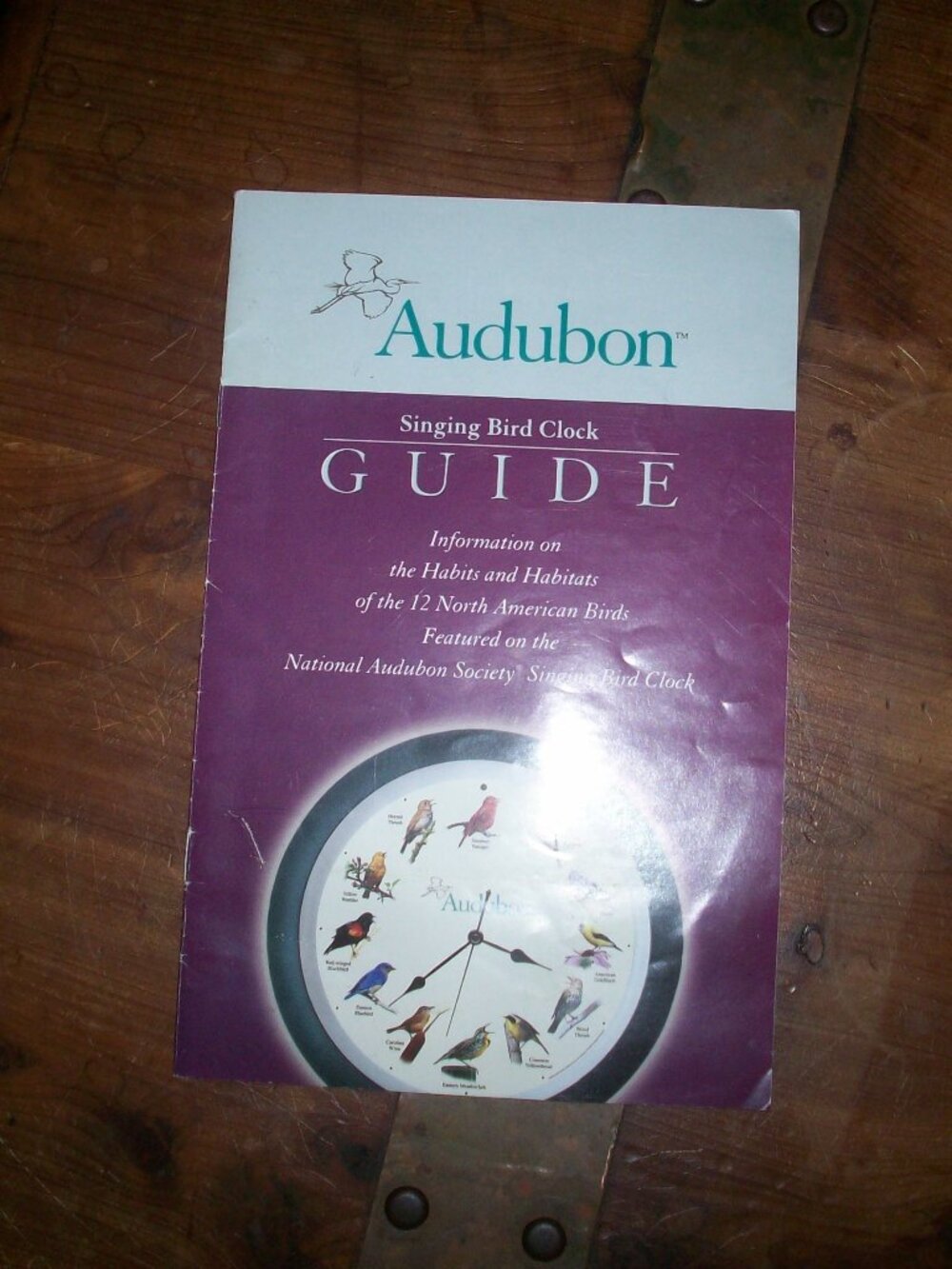 Audubon Society Singing Bird Clock North American, GUIDE Booklet ONLY